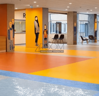 Натуральный линолеум FORBO MARMOLEUM Marbled Fresco 3125 golden sunset
