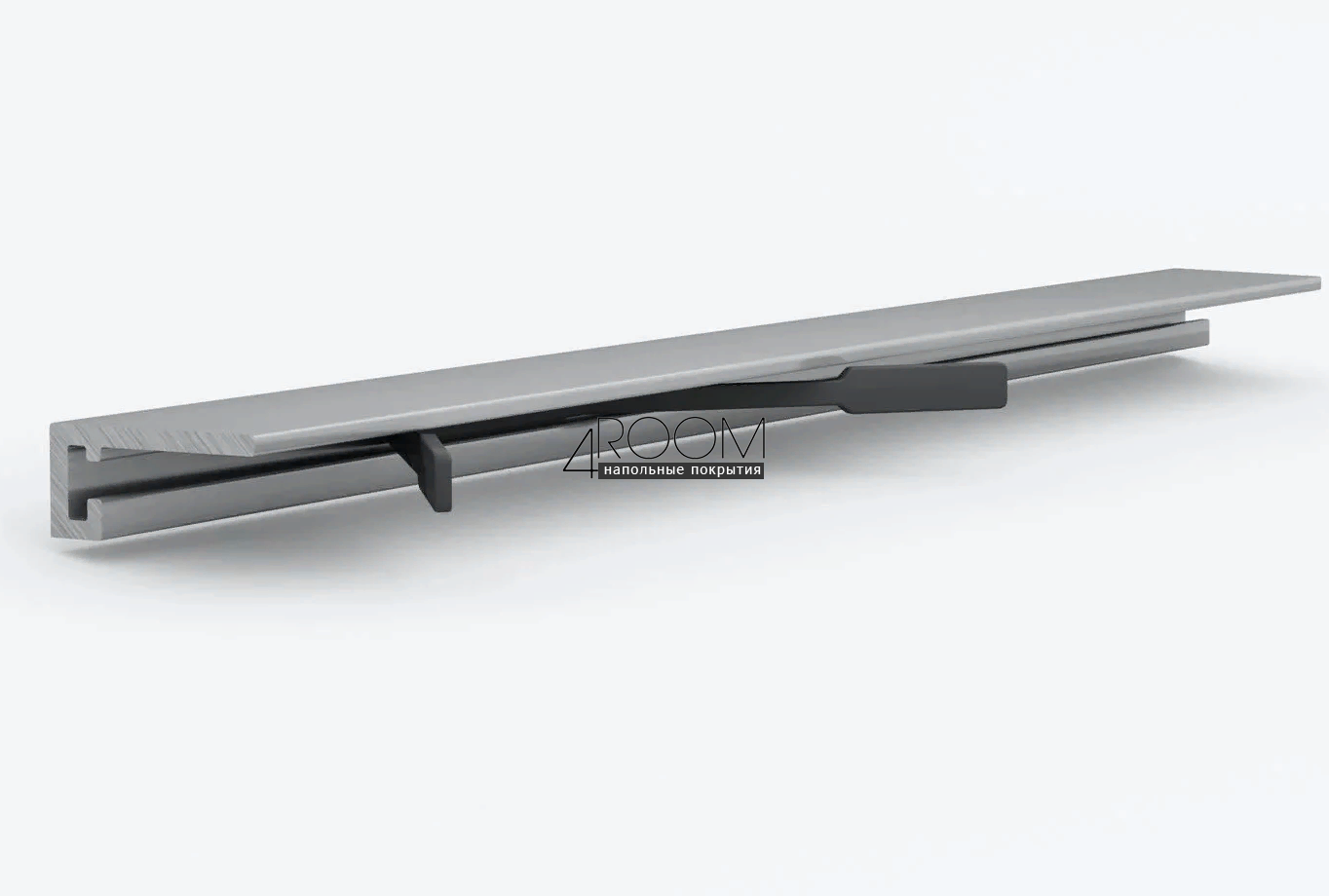 Микроплинтус алюминиевый LACONISTIQ MICRO 19 ARM, 19х5,5х2450мм, Серебро анод