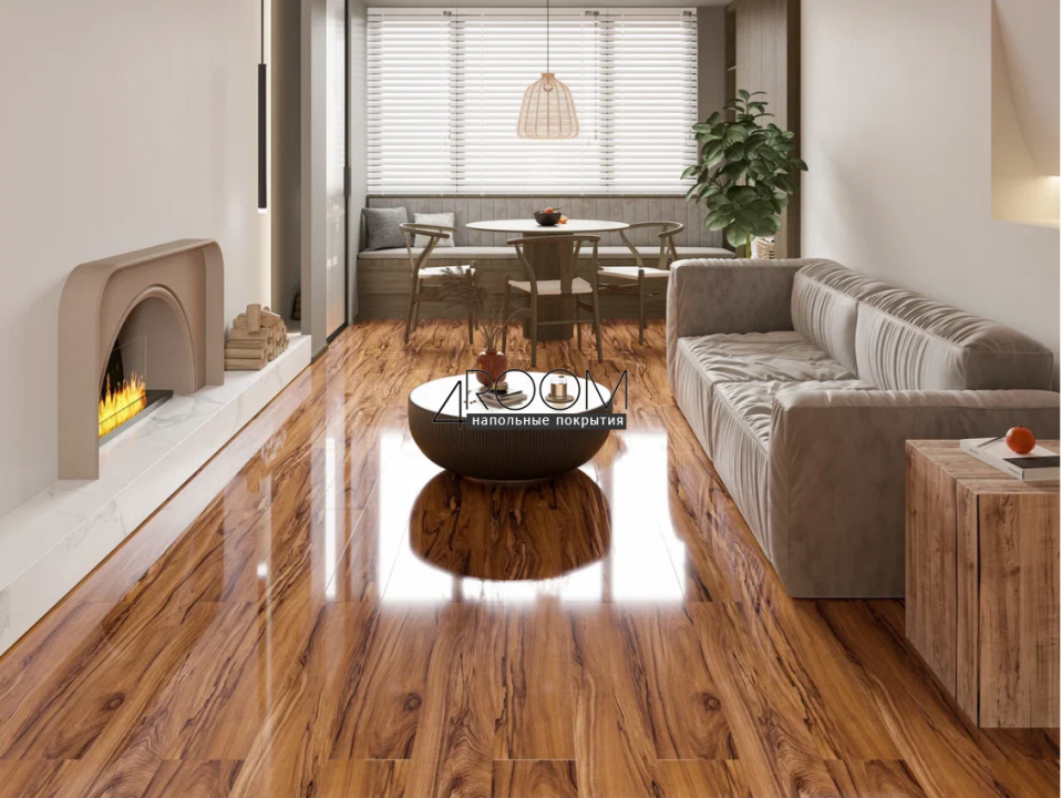 Суперглянцевый ламинат Mostflooring High Glossy 11910, 33 класс, U-фаска, 12мм