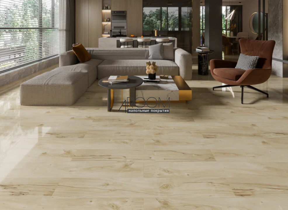 Суперглянцевый ламинат Mostflooring High Glossy 11909, 33 класс, U-фаска, 12мм
