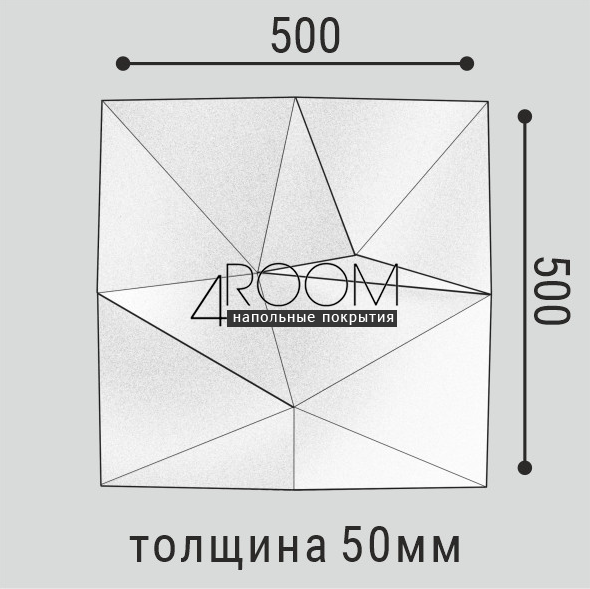 Стеновая 3D панель под покраску Bello Deco СП16, 500х500х50мм