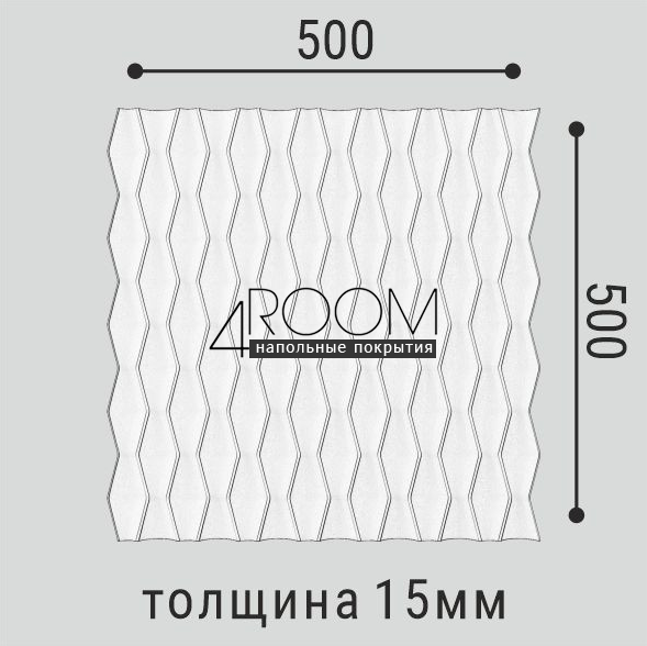 Стеновая 3D панель под покраску Bello Deco СП16, 500х500х15мм