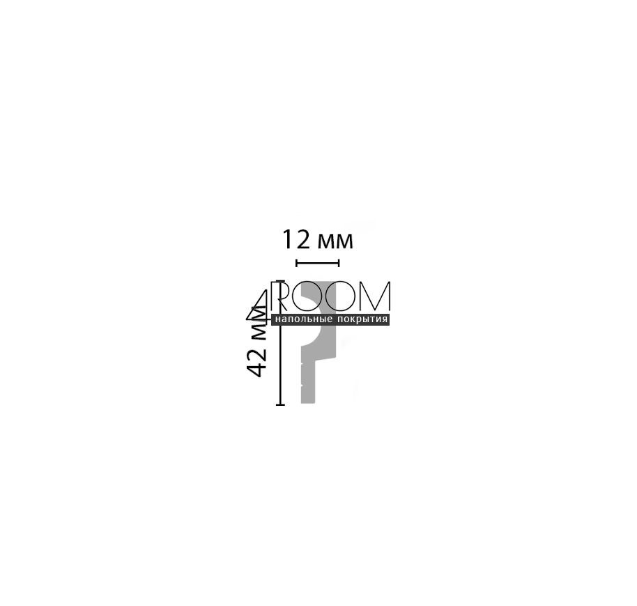 Завершающий молдинг к 3D панели D316, DECOMASTER, D316-1-438D Махагон/Черный, 42х12х2900мм
