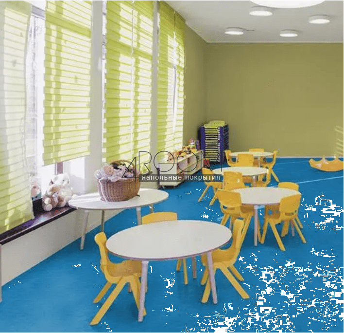 Натуральный линолеум FORBO MARMOLEUM Marbled Fresco 3264 Greek blue