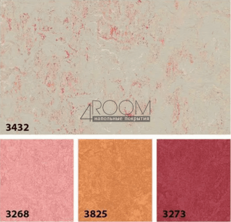 Натуральный линолеум FORBO MARMOLEUM SPLASH 3432 fruit punch