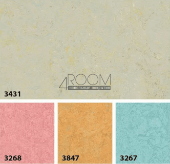 Натуральный линолеум FORBO MARMOLEUM SPLASH 3431 limoncello