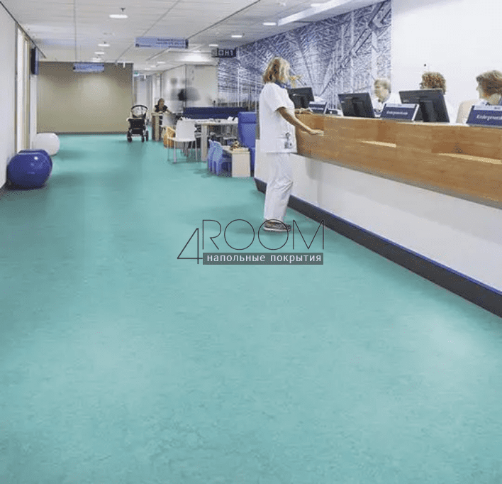 Натуральный линолеум FORBO MARMOLEUM Marbled Fresco 3267 aqua
