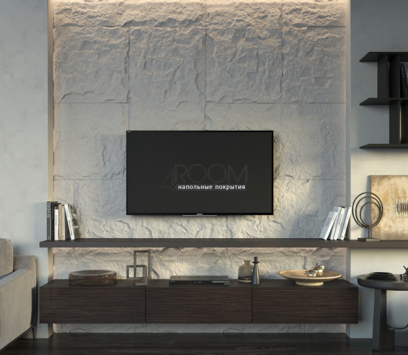 Стеновая 3D панель из полиуретана под покраску Bello Deco А005-1PU, 1200х600х30мм