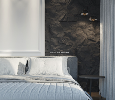 Стеновая 3D панель из полиуретана под покраску Bello Deco С001-1PU, 1200х600х60мм