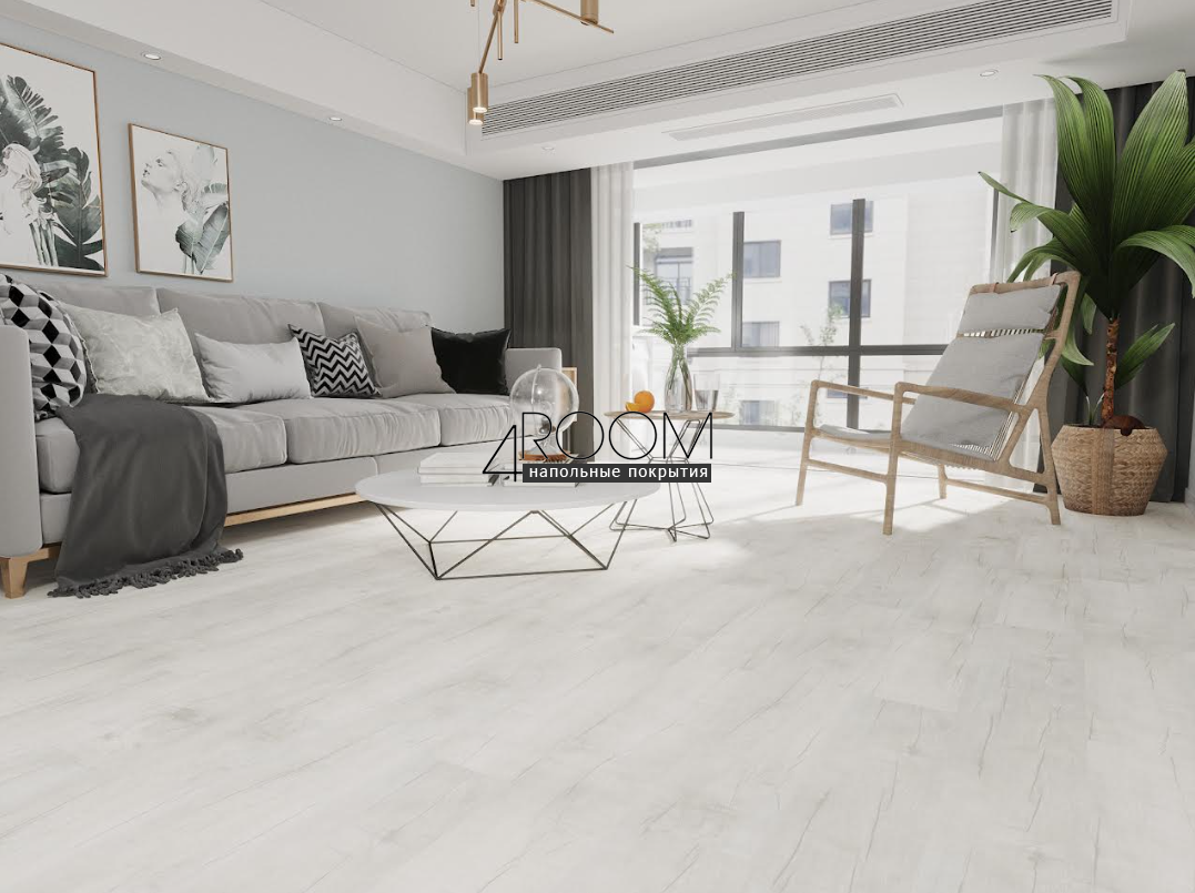 Каменно-полимерная замковая SPC плитка LAMINEXT LEGACY 1201 Дуб Фрост, 1220х183мм, 3,6/0,3мм