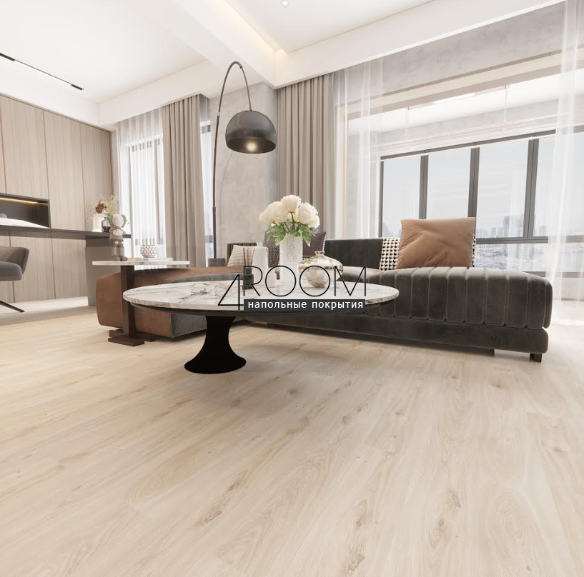 Каменно-полимерная замковая SPC плитка LAMINEXT LEGACY 1203 Дуб Лаундж, 1220х183мм, 3,6/0,3мм, 42 класс