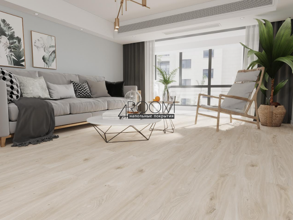 Каменно-полимерная замковая SPC плитка LAMINEXT LEGACY 1203 Дуб Лаундж, 1220х183мм, 3,6/0,3мм, 42 класс