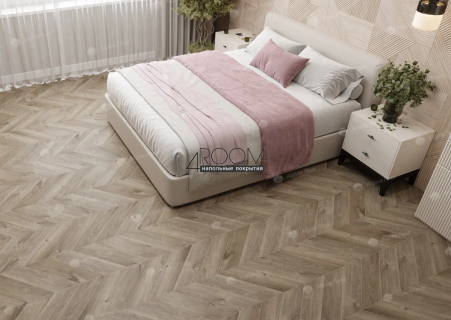 Каменно-полимерная замковая SPC плитка Alpine Floor Chevron Alpine Натуральный Отбеленный ECO 18-3 MC, 600х127мм, 5/0,55мм, 43 класс