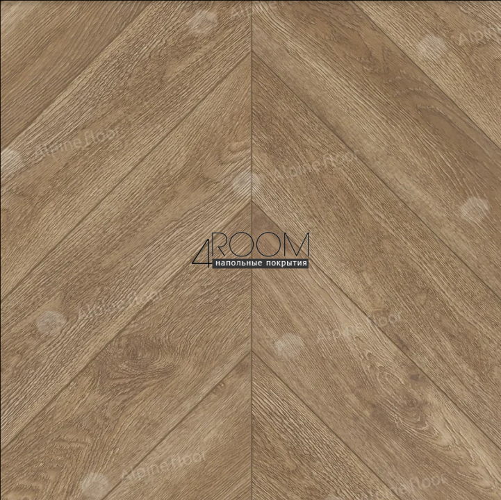 Каменно-полимерная замковая SPC плитка Alpine Floor Chevron Alpine Макадамия ECO 18-5 MC, 600х127мм, 5/0,55мм, 43 класс