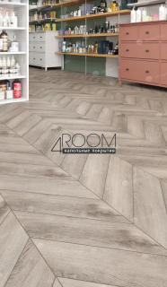 Каменно-полимерная замковая SPC плитка Alpine Floor Chevron Alpine Дуб Исида ECO 18-8 MC, 600х127мм, 5/0,55мм, 43 класс