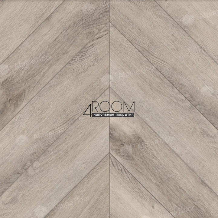 Каменно-полимерная замковая SPC плитка Alpine Floor Chevron Alpine Дуб Исида ECO 18-8 MC, 600х127мм, 5/0,55мм, 43 класс