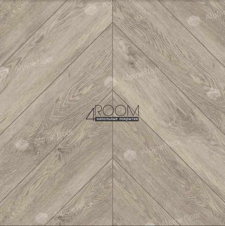 Каменно-полимерная замковая SPC плитка Alpine Floor Chevron Alpine Карите ECO 18-11 MC, 600х127мм, 5/0,55мм, 43 класс