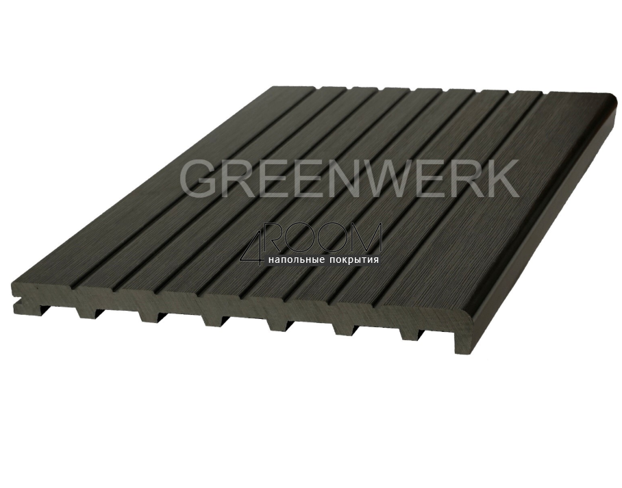 Ступень из ДПК Greenwerk Графит, 320х24мм