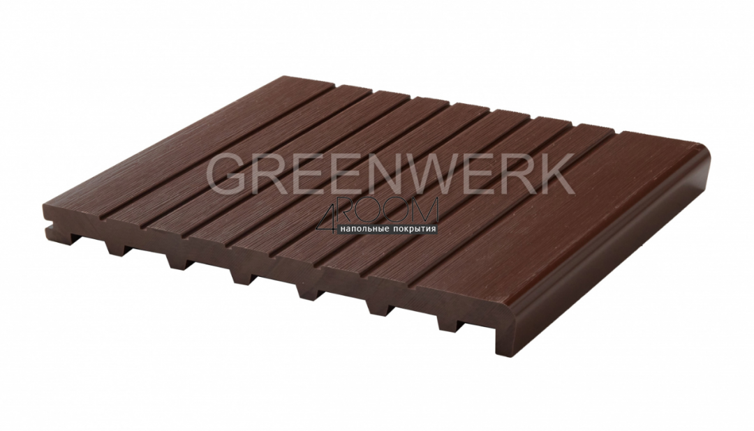 Ступень из ДПК Greenwerk Красное дерево, 320х24мм