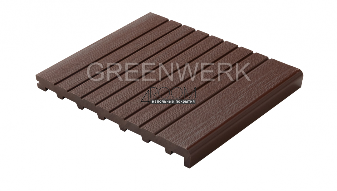 Ступень из ДПК Greenwerk Красное дерево, 320х24мм
