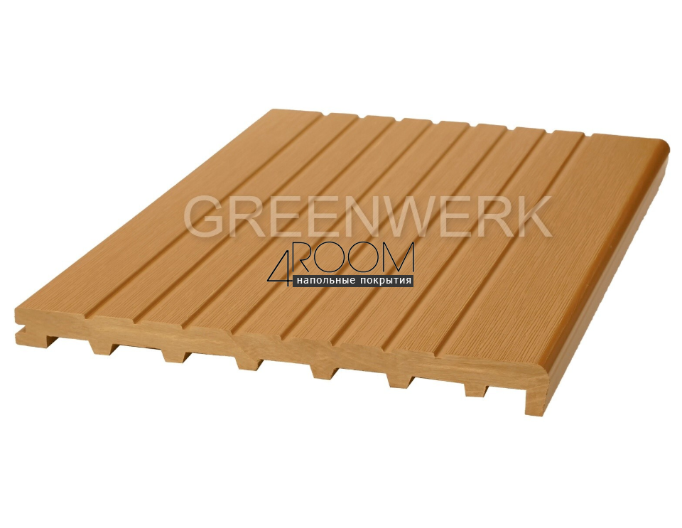 Ступень из ДПК Greenwerk Орех, 320х24мм