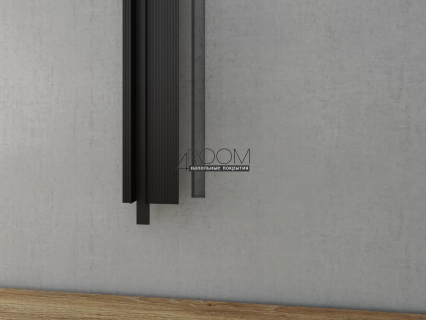 Теневая алюминиевая рейка ТП-9 CLASSIC, 8,8х10,7х3000мм, "черный муар" порошковая покраска