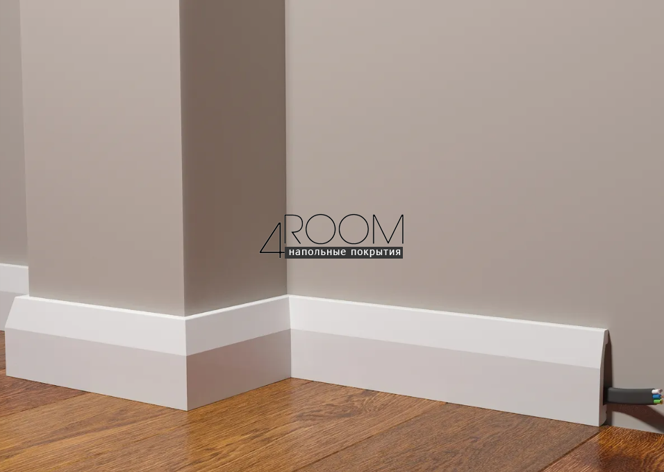Плинтус из дюрополимера под покраску Decor-Dizayn DD125, 70х15х2000мм