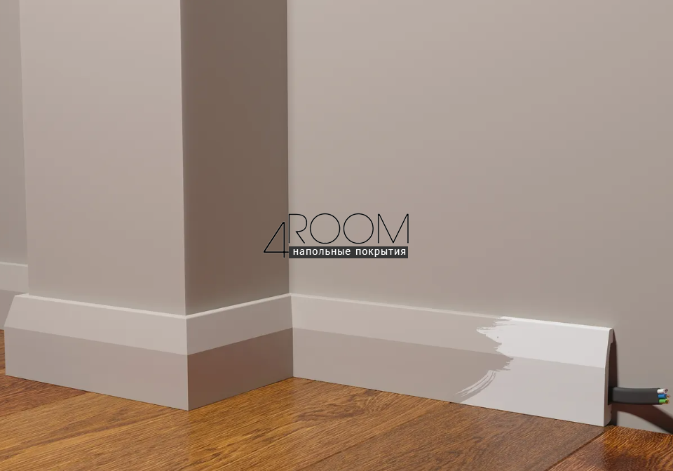 Плинтус из дюрополимера под покраску Decor-Dizayn DD125, 70х15х2000мм