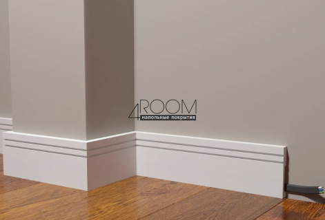 Плинтус из дюрополимера под покраску (под подсветку) Decor-Dizayn DD717, 80х16х2000мм