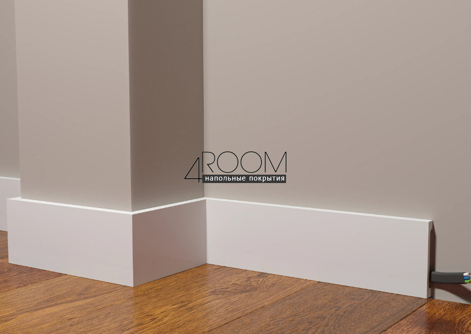 Плинтус из дюрополимера под покраску (под подсветку) Decor-Dizayn DD708, 80х13х2000мм