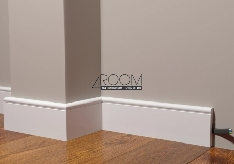 Плинтус из дюрополимера под покраску Decor-Dizayn DD49, 82х13х2000мм