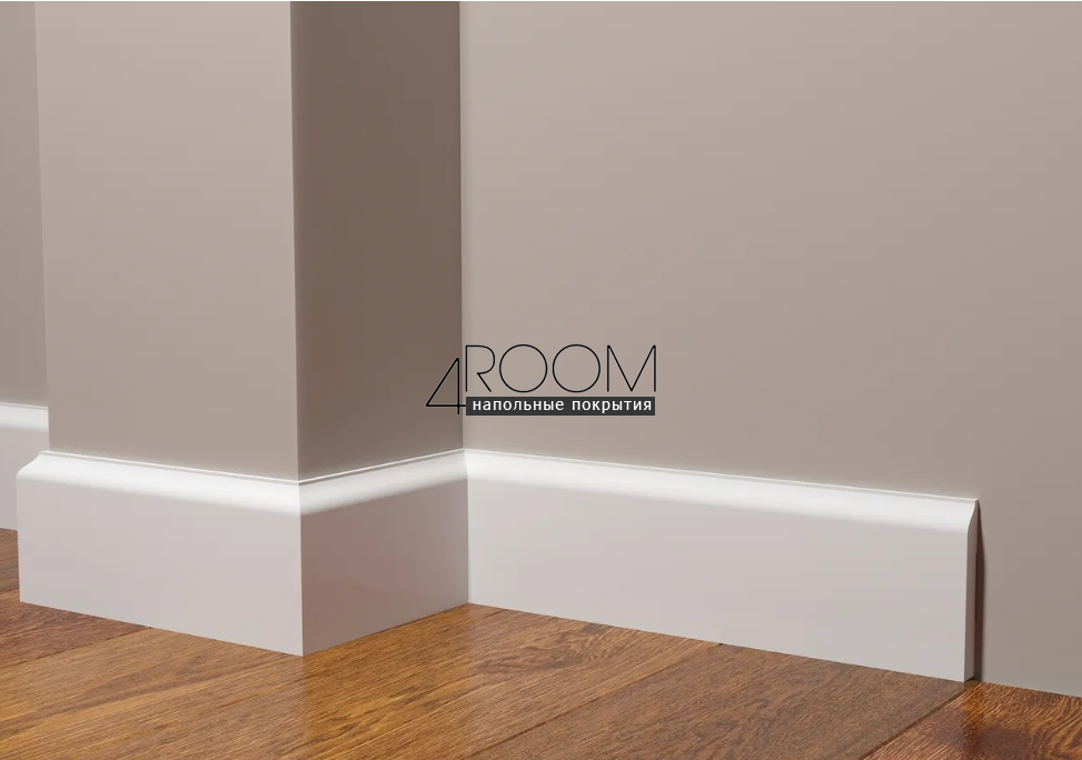 Плинтус из дюрополимера под покраску Decor-Dizayn DD47, 82х13х2000мм