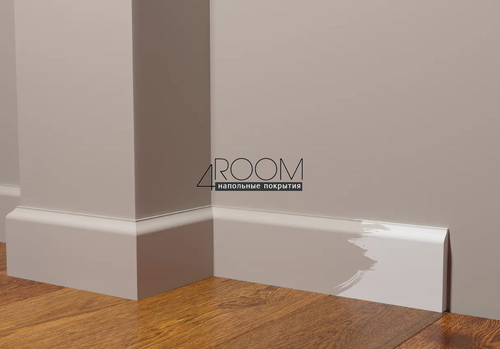 Плинтус из дюрополимера под покраску Decor-Dizayn DD47, 82х13х2000мм