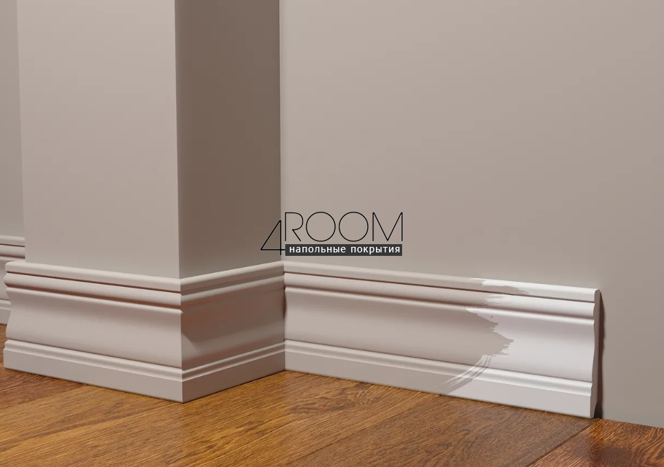 Плинтус из дюрополимера под покраску Decor-Dizayn DD153A, 95х15х2000мм