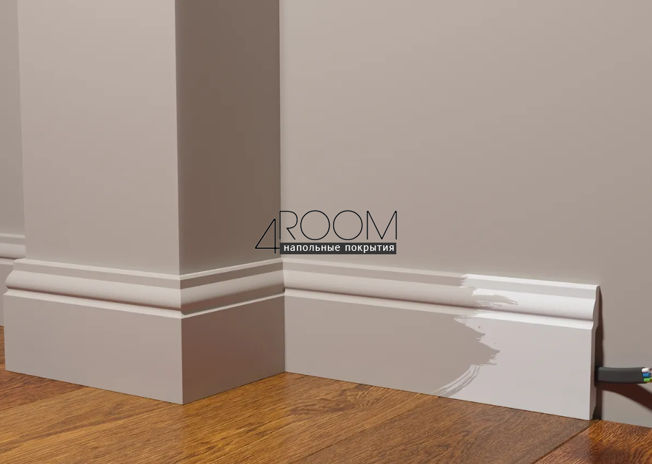 Плинтус из дюрополимера под покраску Decor-Dizayn DD15, 99х14х2000мм