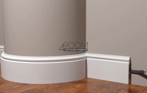 Гибкий плинтус из полиуретана под покраску Decor-Dizayn DD701F, 100х16х2000мм