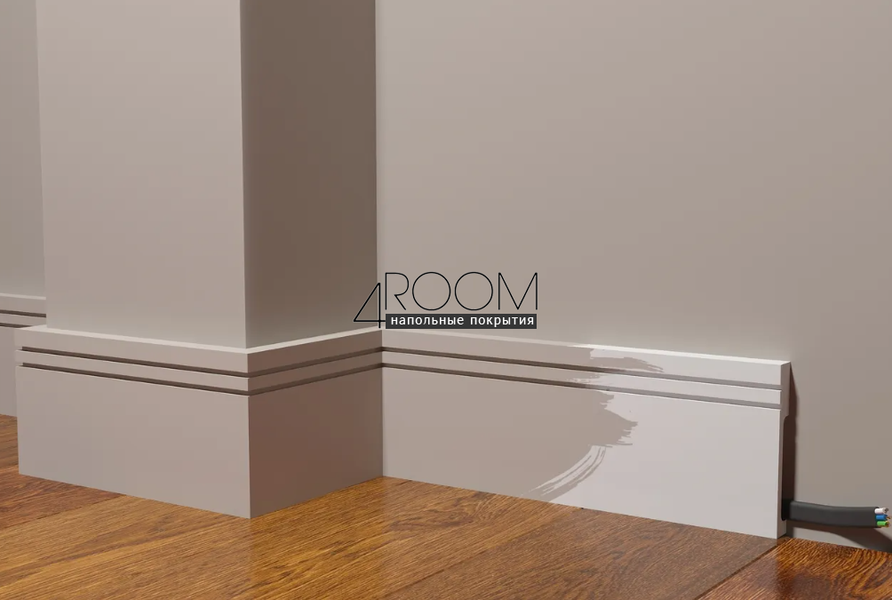 Плинтус из дюрополимера под покраску Decor-Dizayn DD719, 100х15х2000мм