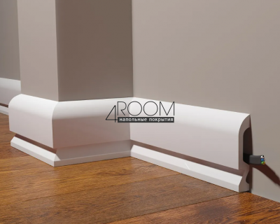 Плинтус из дюрополимера под подсветку, под покраску Decor-Dizayn DD700, 100х18,1х2000мм