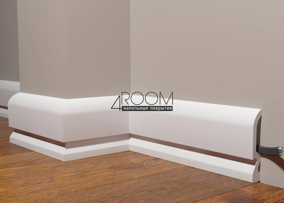 Плинтус из дюрополимера под подсветку, под покраску Decor-Dizayn DD700, 100х18,1х2000мм