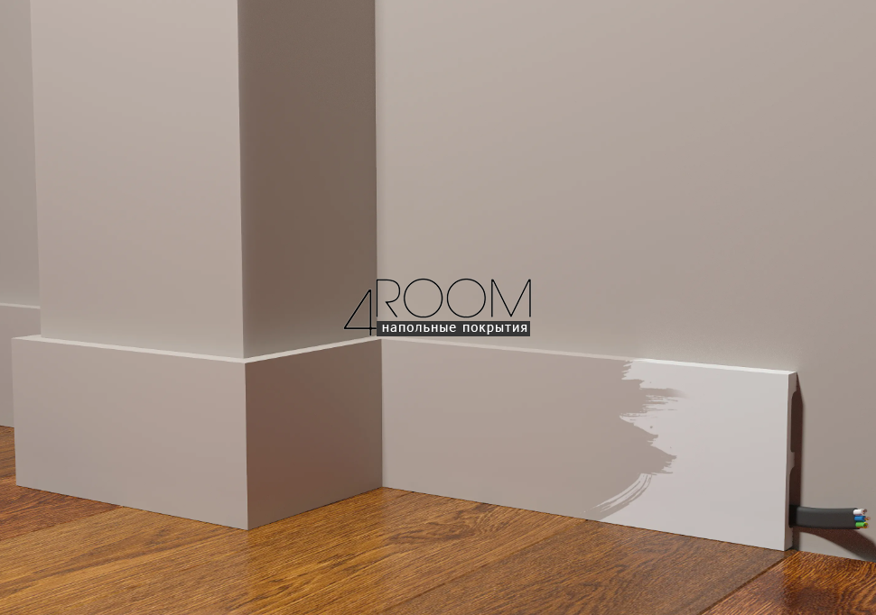 Плинтус из дюрополимера под покраску Decor-Dizayn DD709, 100х13х2000мм
