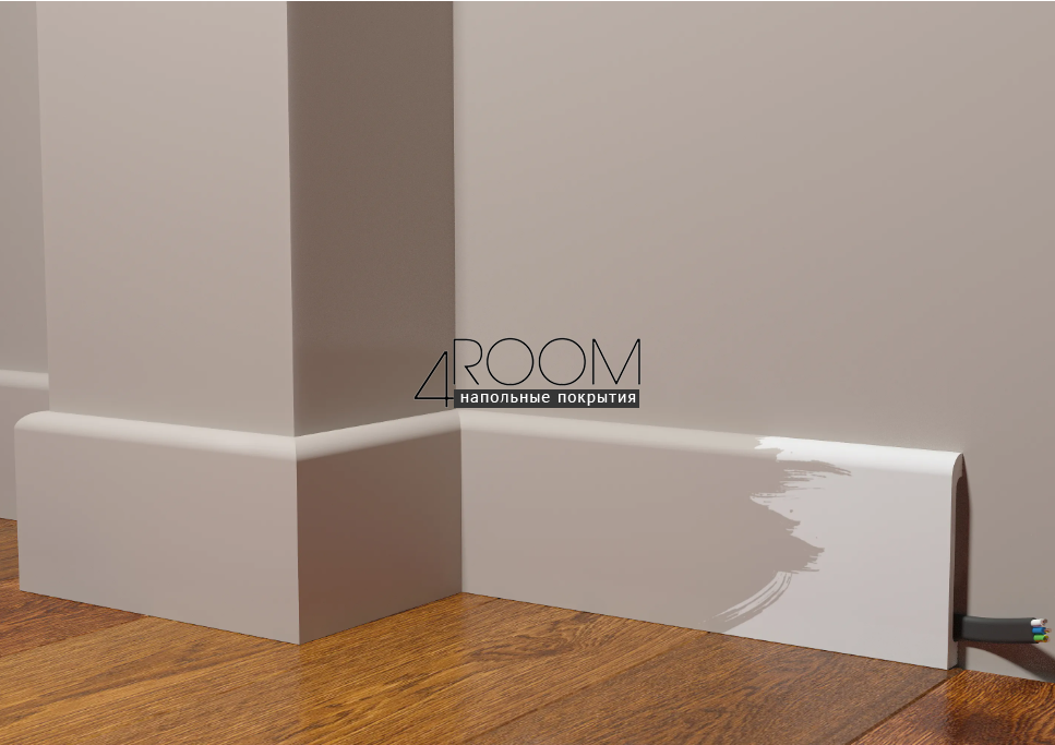 Плинтус из дюрополимера под покраску Decor-Dizayn DD707, 100х13х2000мм
