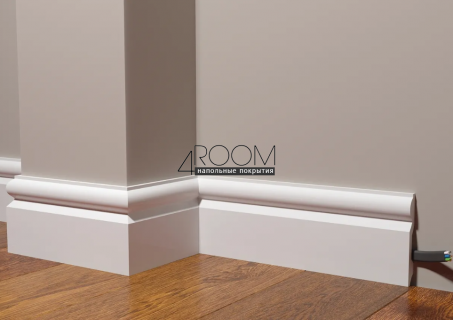 Плинтус из дюрополимера под покраску Decor-Dizayn DD137, 100х14х2000мм