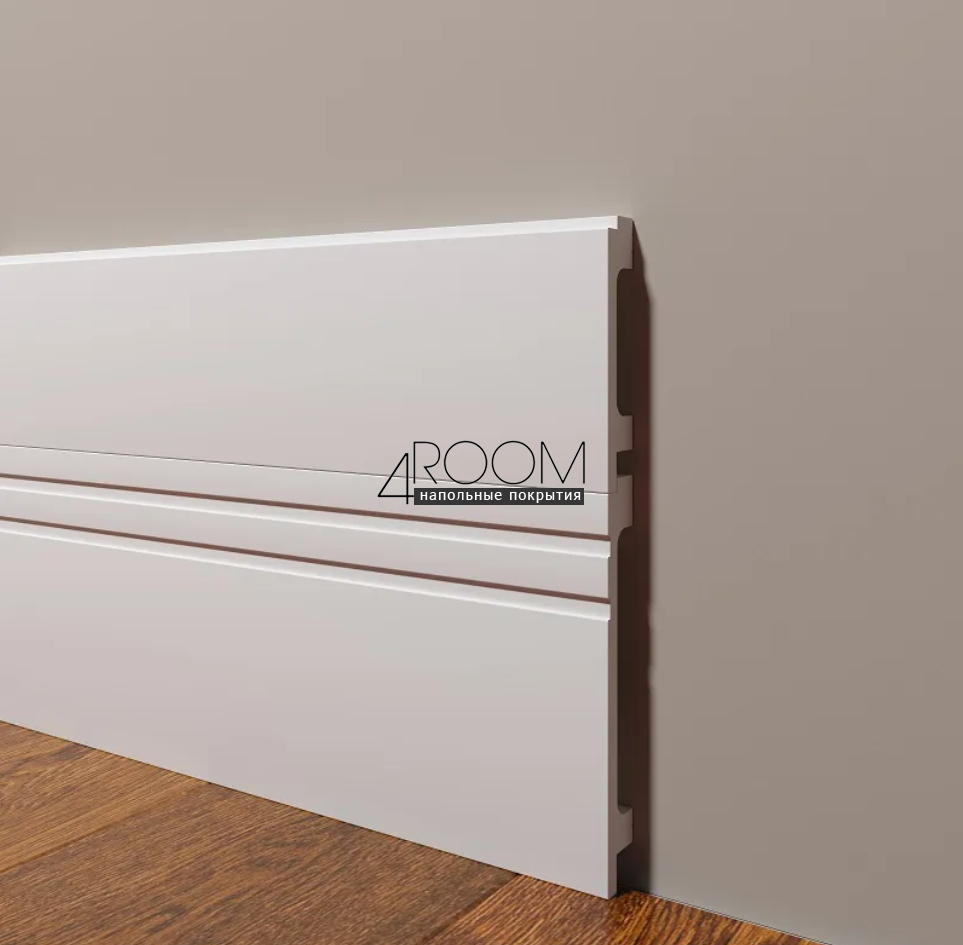 Плинтус из дюрополимера под покраску Decor-Dizayn DD724, 120х16х2000мм