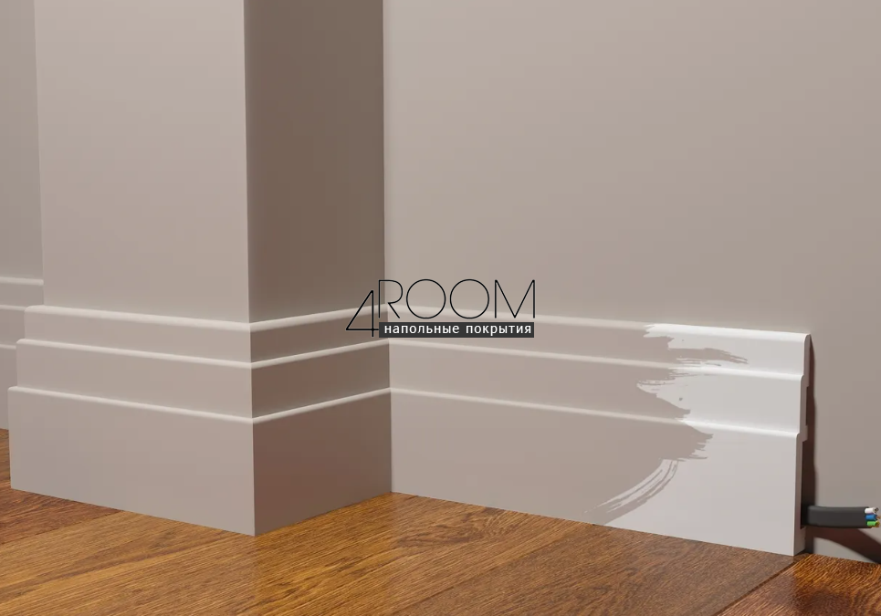 Плинтус из дюрополимера под покраску Decor-Dizayn DD705, 120х18х2000мм