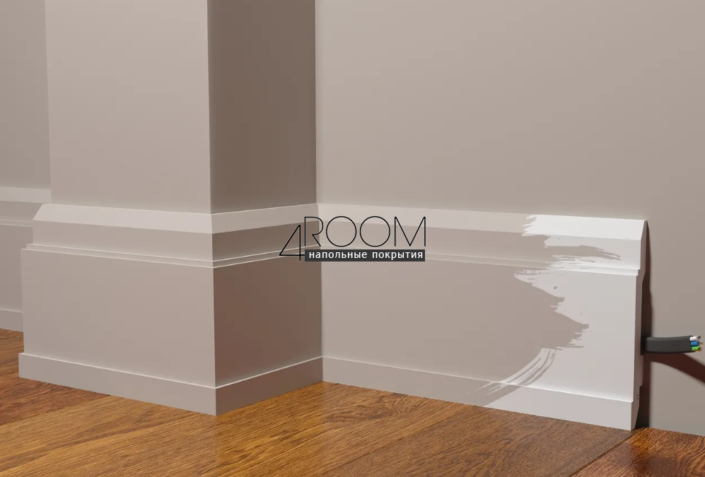Плинтус из дюрополимера под покраску Decor-Dizayn DD702, 150х22х2000мм