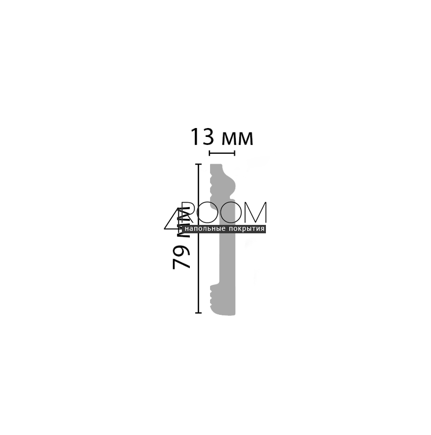 Плинтус из дюрополимера Decomaster D005-119 Бежевый, 79х13х2400мм