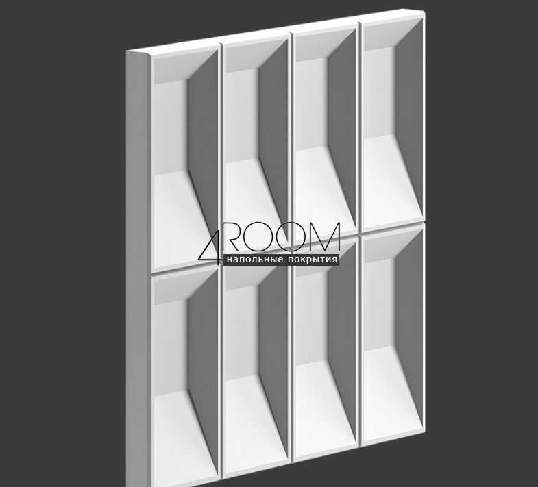 3D декоративная панель из полиуретана Европласт New Art Deco 1.59.903, 416х416х30 мм (под покраску)