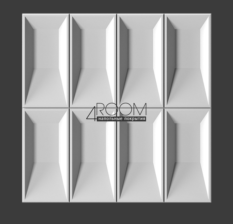 3D декоративная панель из полиуретана Европласт New Art Deco 1.59.903, 416х416х30 мм (под покраску)