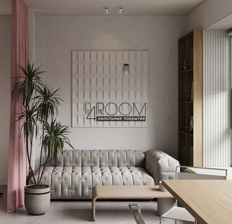 3D декоративная панель из полиуретана Европласт New Art Deco 1.59.903, 416х416х30 мм (под покраску)