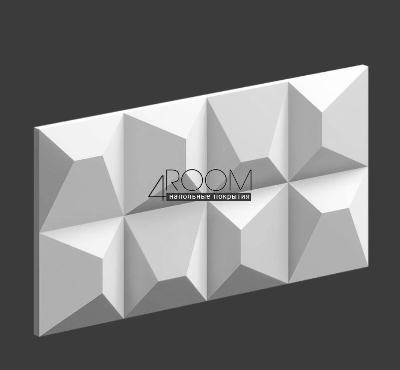 3D декоративная панель из полиуретана Европласт New Art Deco 1.59.902, 450х225х23 мм (под покраску)